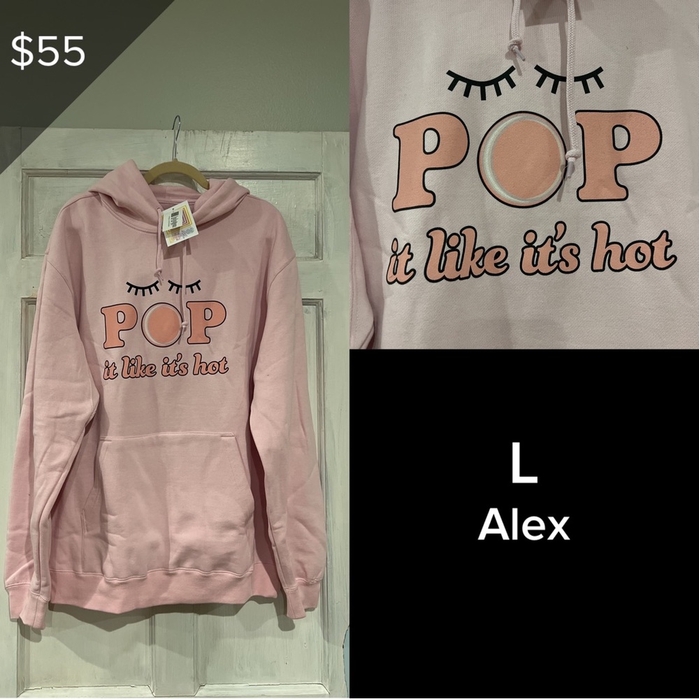 LuLaRoe NEW Alex Pullover Hoodie Sweater Comfy Large Pop It Like It’s Hot Pink